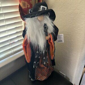 Spooky Village 21.5" Wizard Gnome Figure, Halloween Decoration Home Greeter NEW